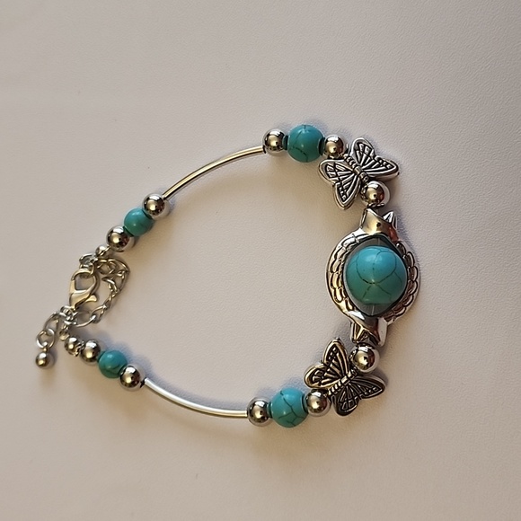 BestSeller Bohemian beaded Turquoise Butterfly Bracelet BR - Picture 2 of 3